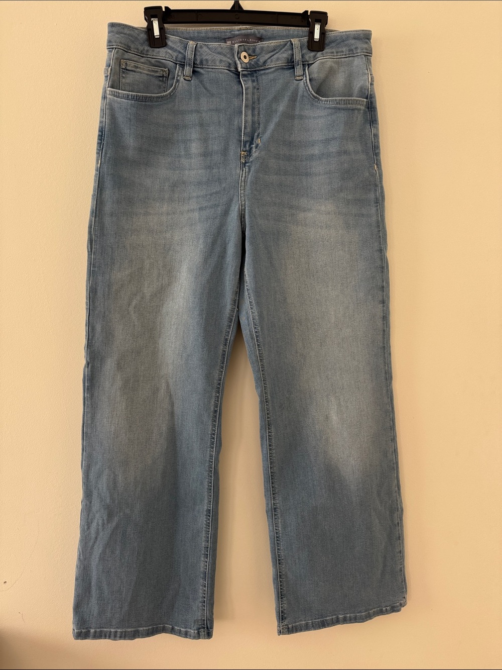 Elliott Lauren Light Blue Straight-Leg Jeans Sz 14